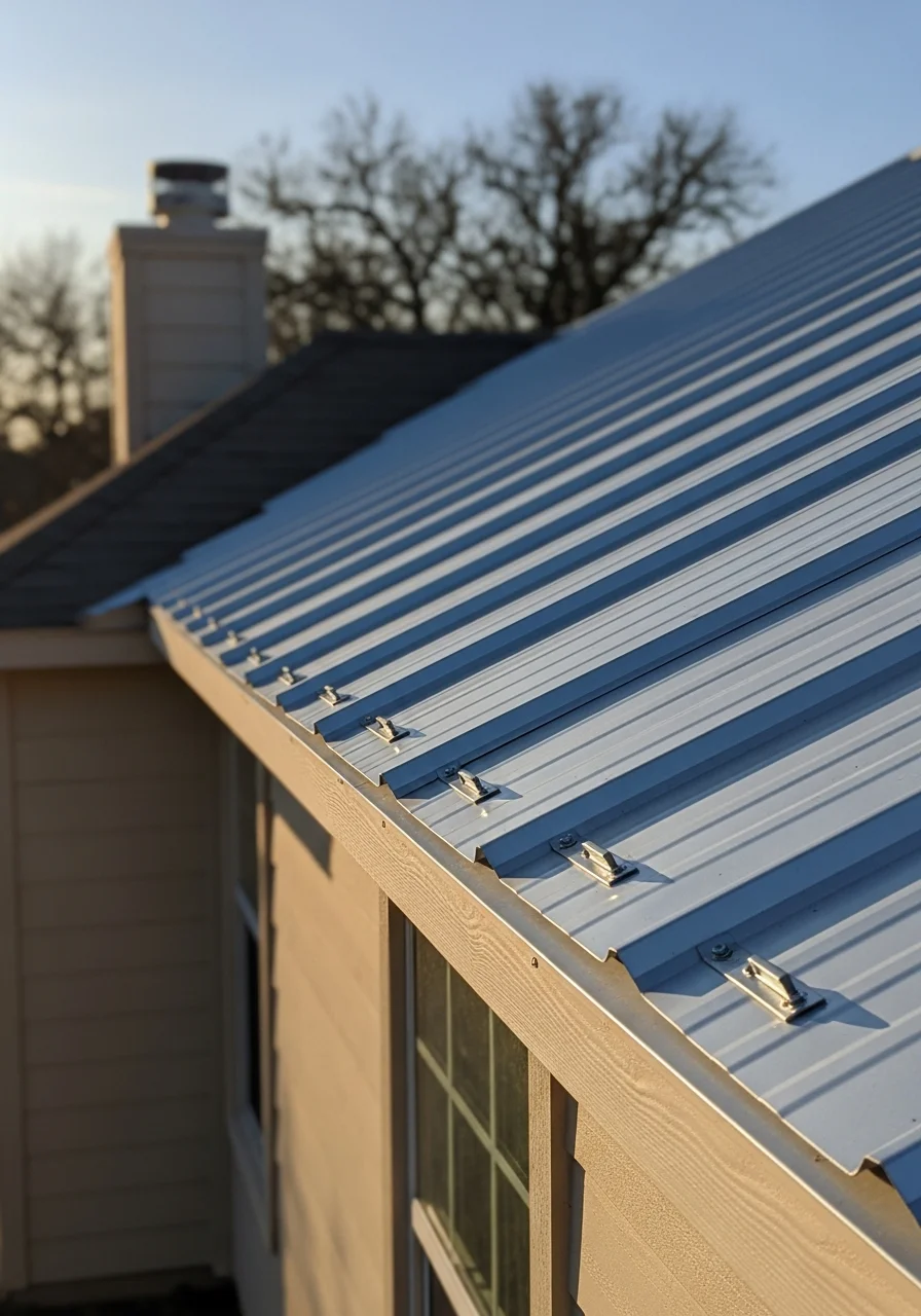 Close-up of a Sanger home exterior showing quality workmanship and attention to detail.